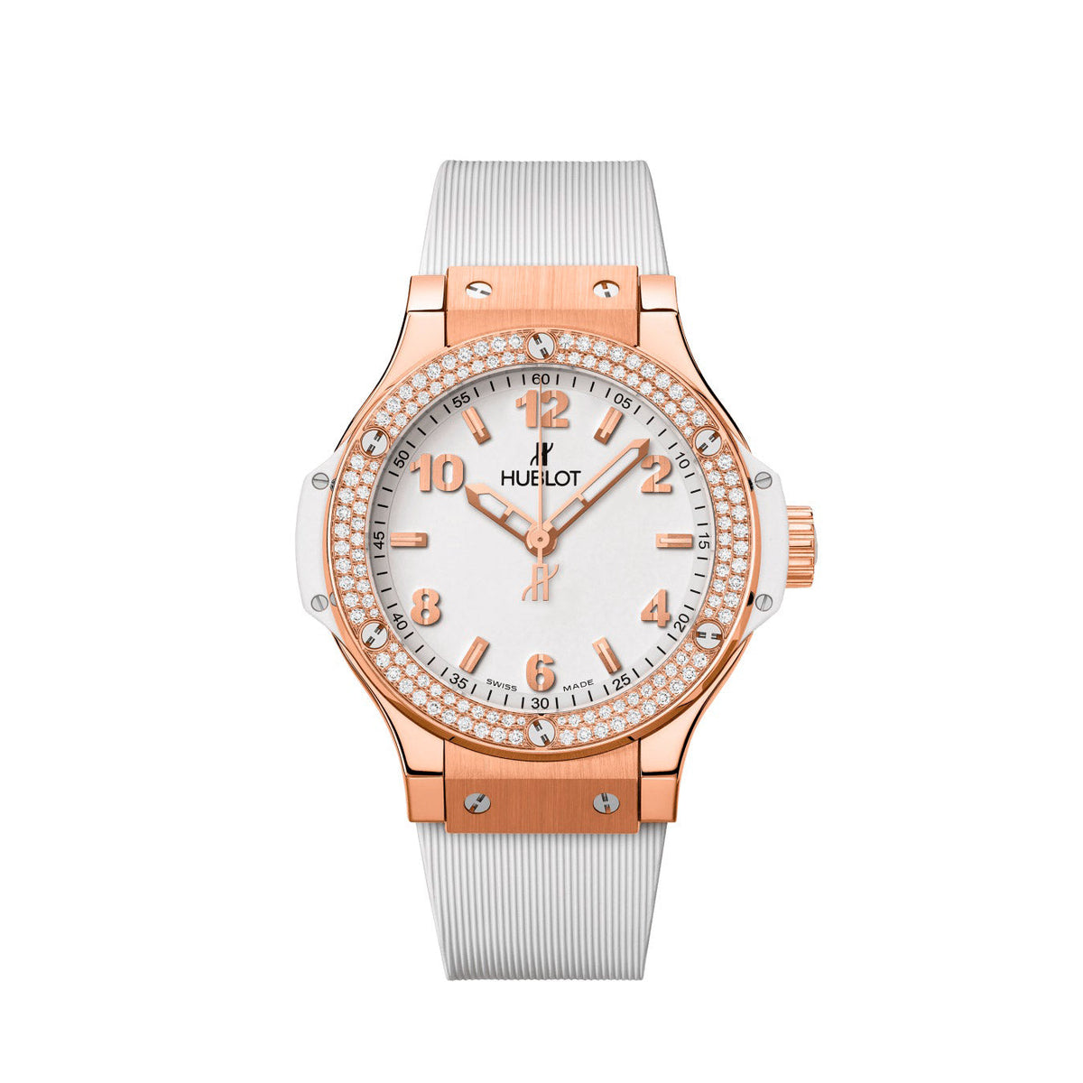 Hublot Big Bang, Gold White Diamanten, 38 mm