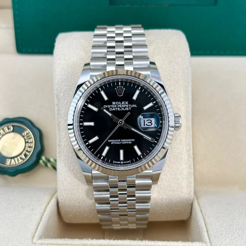 Rolex Datejust 36 Schwarzes Zifferblatt Jubilee Bracelet -0015