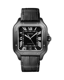 Cartier SANTOS DE CARTIER, LARGE, AUTOMATIC, Edelstahl, ADLC, INTERCHANGEABLE RUBBER AND LEATHER BRACELETS