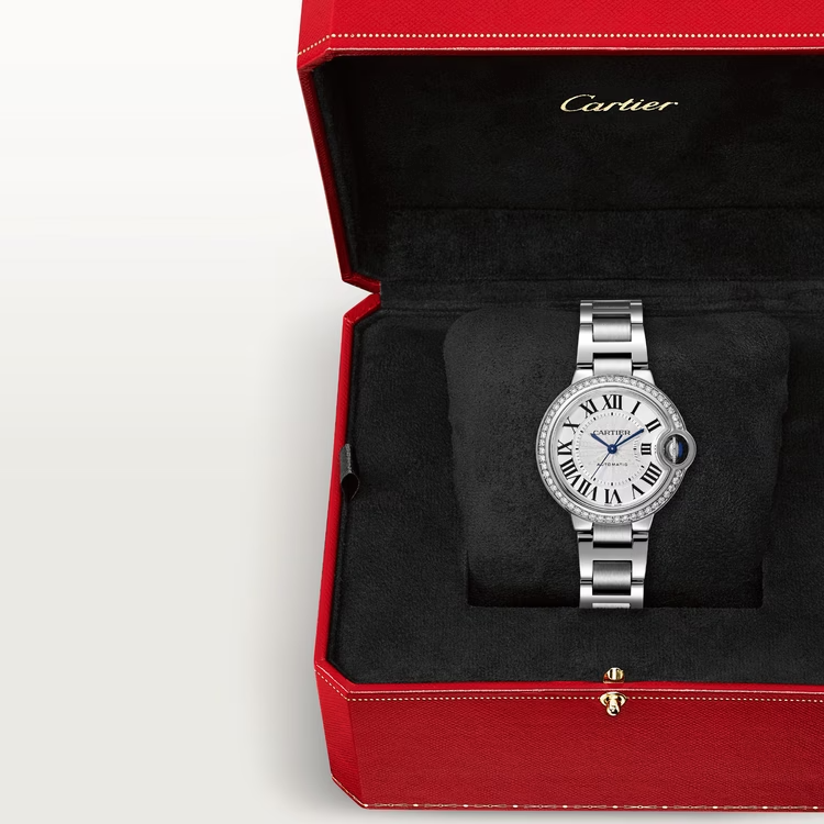 Cartier BALLON BLEU Diamanten Bezel 33mm