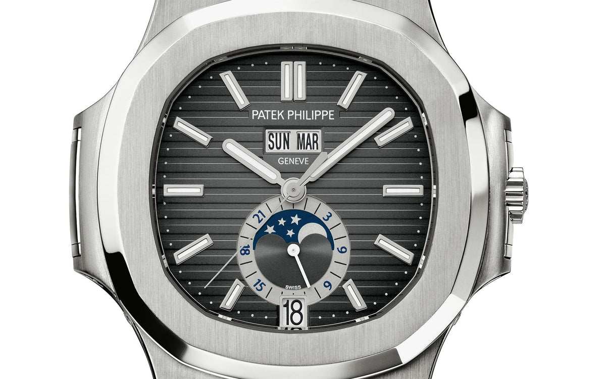 Patek Philippe Nautilus Annual Calendar, Moon Phases , Edelstahl, 40,5 mm