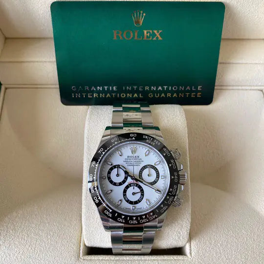 Rolex Daytona PANDA Weißes Zifferblatt 40mm -0001