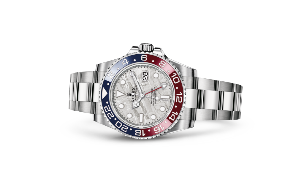 Rolex GMT-MASTER II Oyster, 40 mm, Weißgold M-0002