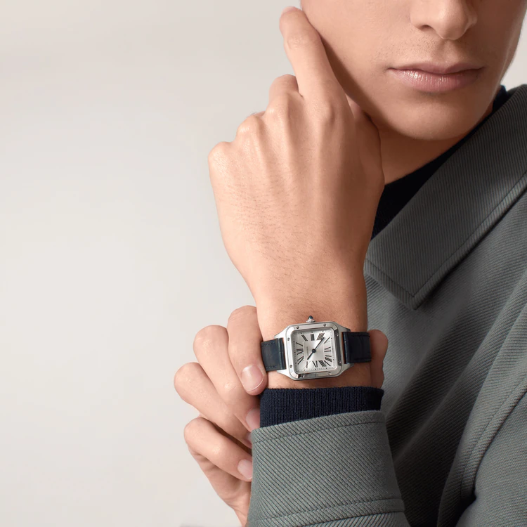 Cartier SANTOS-DUMONT Blau 36mm