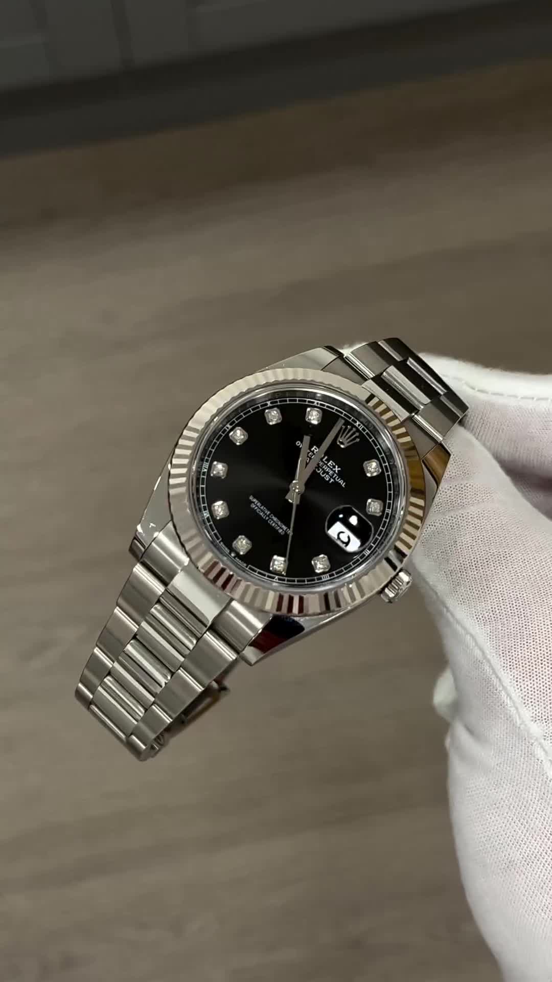 Rolex Datejust 41 Black Diamanten Dial