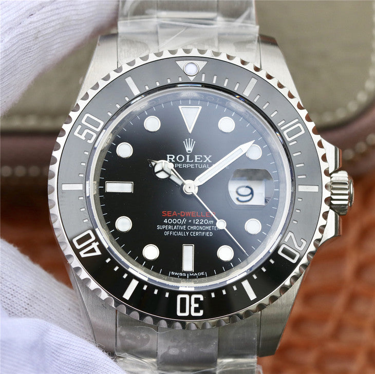 Rolex Sea Dweller Silver Schwarzes Zifferblatt