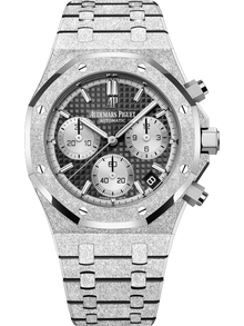 Audemars Piguet ROYAL OAK FROSTED GOLD CHRONOGRAPH Schwarzes Zifferblatt 41mm