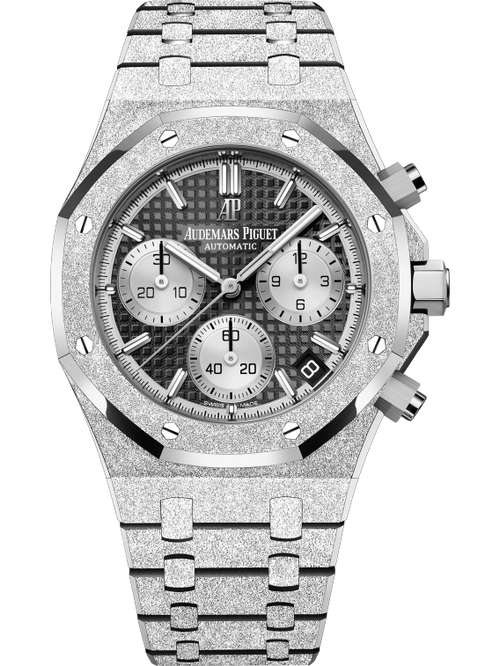 Audemars Piguet ROYAL OAK FROSTED GOLD CHRONOGRAPH Schwarzes Zifferblatt 41mm