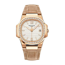 Patek Philippe Nautilus Quartz Diamanten , 18k Roségold, 32mm