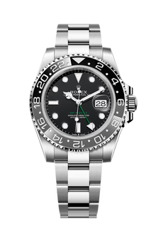 Rolex GMT Master ll Automatic Schwarzes Zifferblatt Edelstahl M126710GRNR-0004