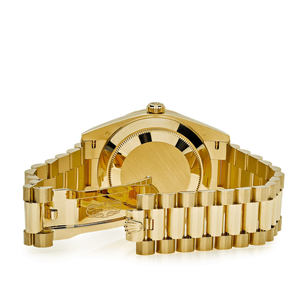 Rolex Day-Date Gelbgold Diamanten Bezel Turquoise Diamanten Dial