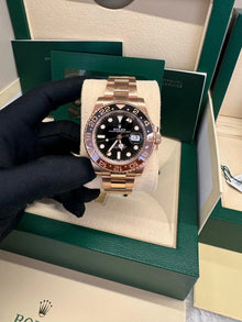 Rolex GMT-Master II 40mm Root Beer Schwarzes Zifferblatt Oyster Bracelet 18k Roségold -0001