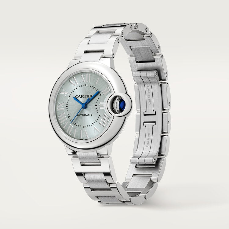 Cartier Ballon Bleu de Cartier Blau silvered sunray-brushed dial 33 mm