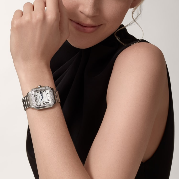 Cartier Santos de Cartier Medium model Sunray dial 35.1 mm