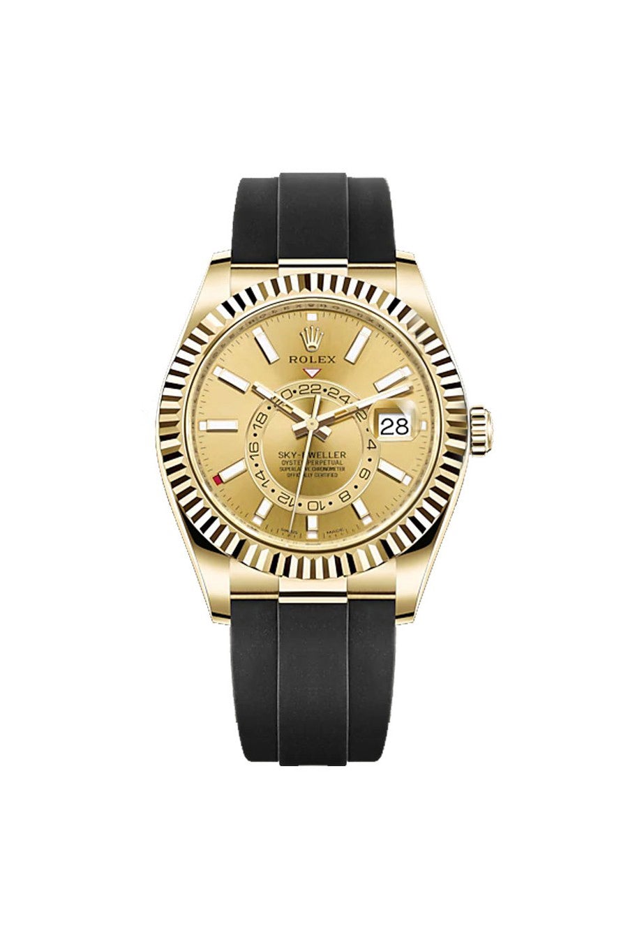 Rolex Sky-Dweller 18k Gelbgold Men's Luxury -0009