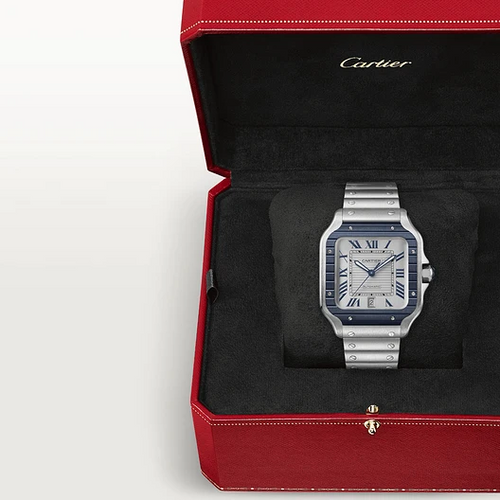 Cartier SANTOS Blau PVD Bezel 39.8mm