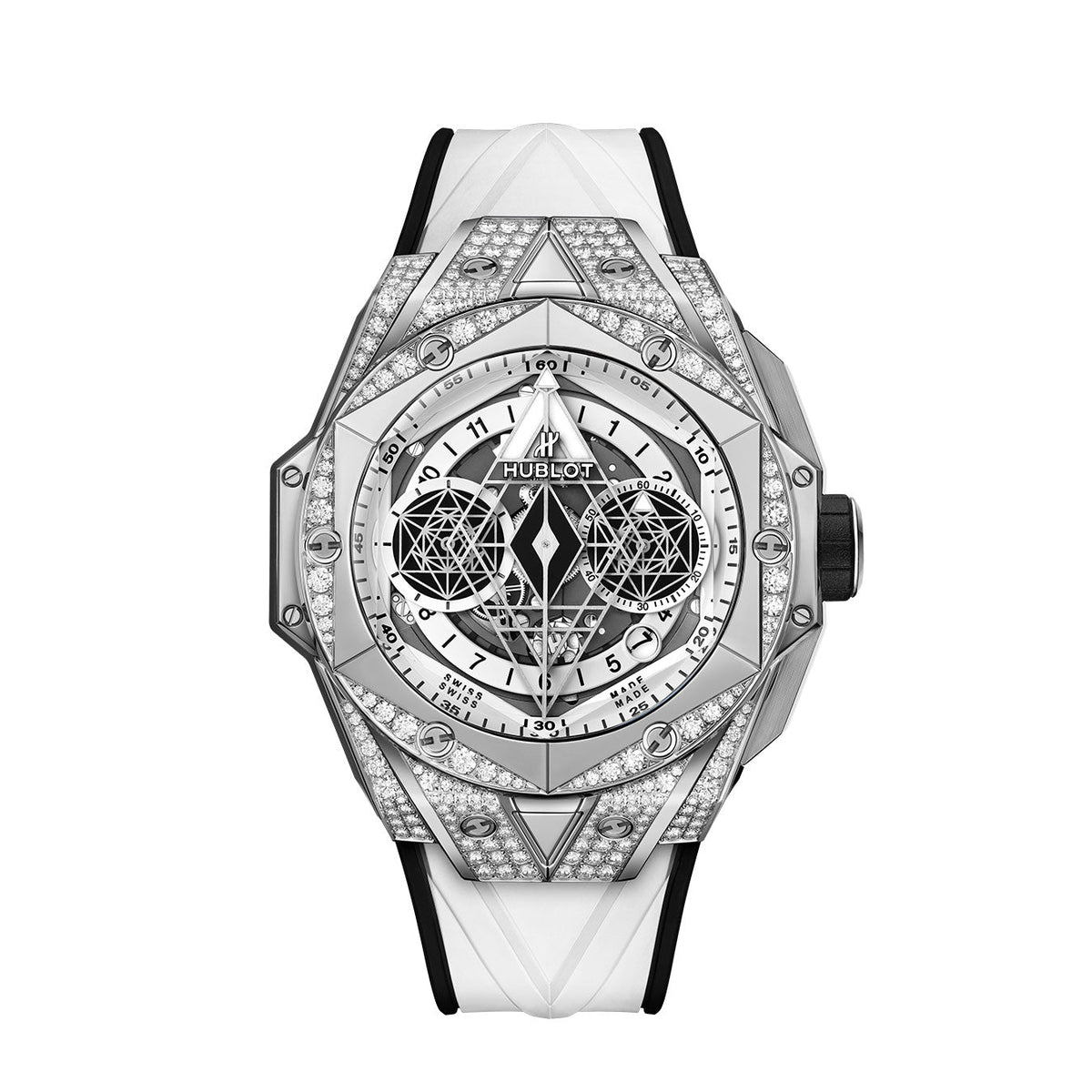 Hublot Big Bang SANG BLEU II Titan WHITE PAVÉ