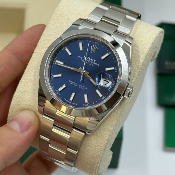 Rolex Datejust 41 Edelstahl Blaues Zifferblatt