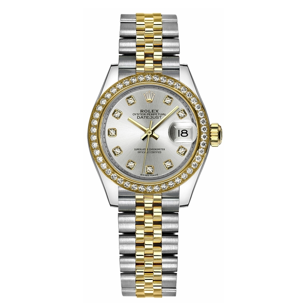 Rolex Lady-Datejust 28 Silver Diamanten -0007
