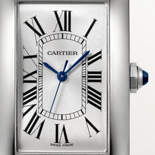 Cartier TANK AMERICAINE Blau Strap 26.6 mm