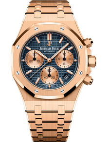 Audemars Piguet ROYAL OAK Pink Gold Blaues Zifferblatt CHRONOGRAPH 41mm