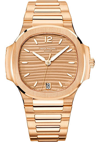 Patek Philippe Nautilus Ladies Automatic – 35.2 mm – Roségold – Golden Brown Opaline Dial