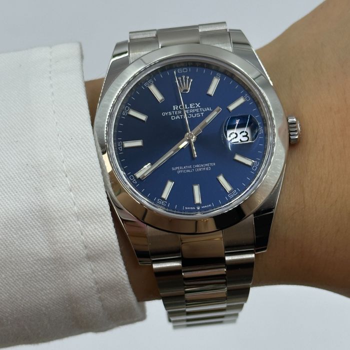 Rolex Datejust 41 Edelstahl Blaues Zifferblatt