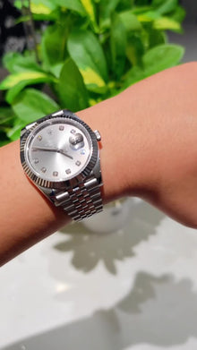 Rolex DateJust 41 Rhodium Diamanten Dial Edelstahl & 18k Weißgold