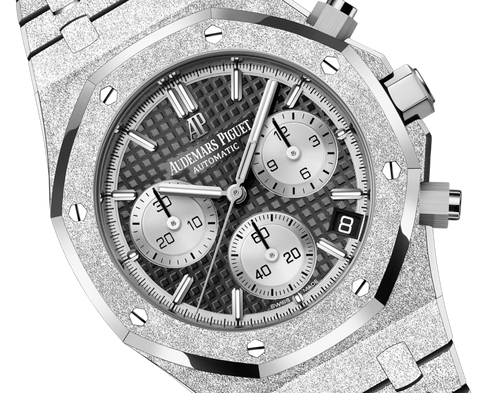 Audemars Piguet ROYAL OAK FROSTED GOLD CHRONOGRAPH Schwarzes Zifferblatt 41mm