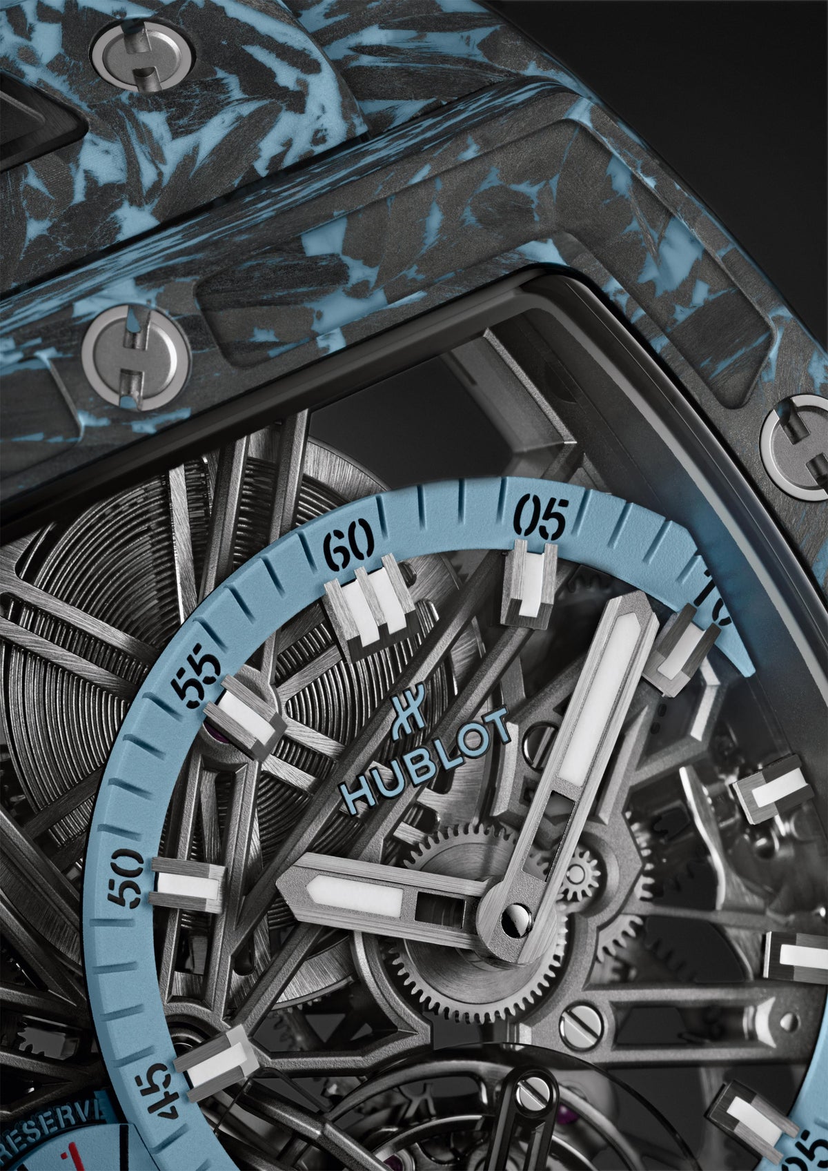 Hublot Hublot, Spirit of Big Bang Tourbillon Carbon Sky Blue 42mm, Limited Edition