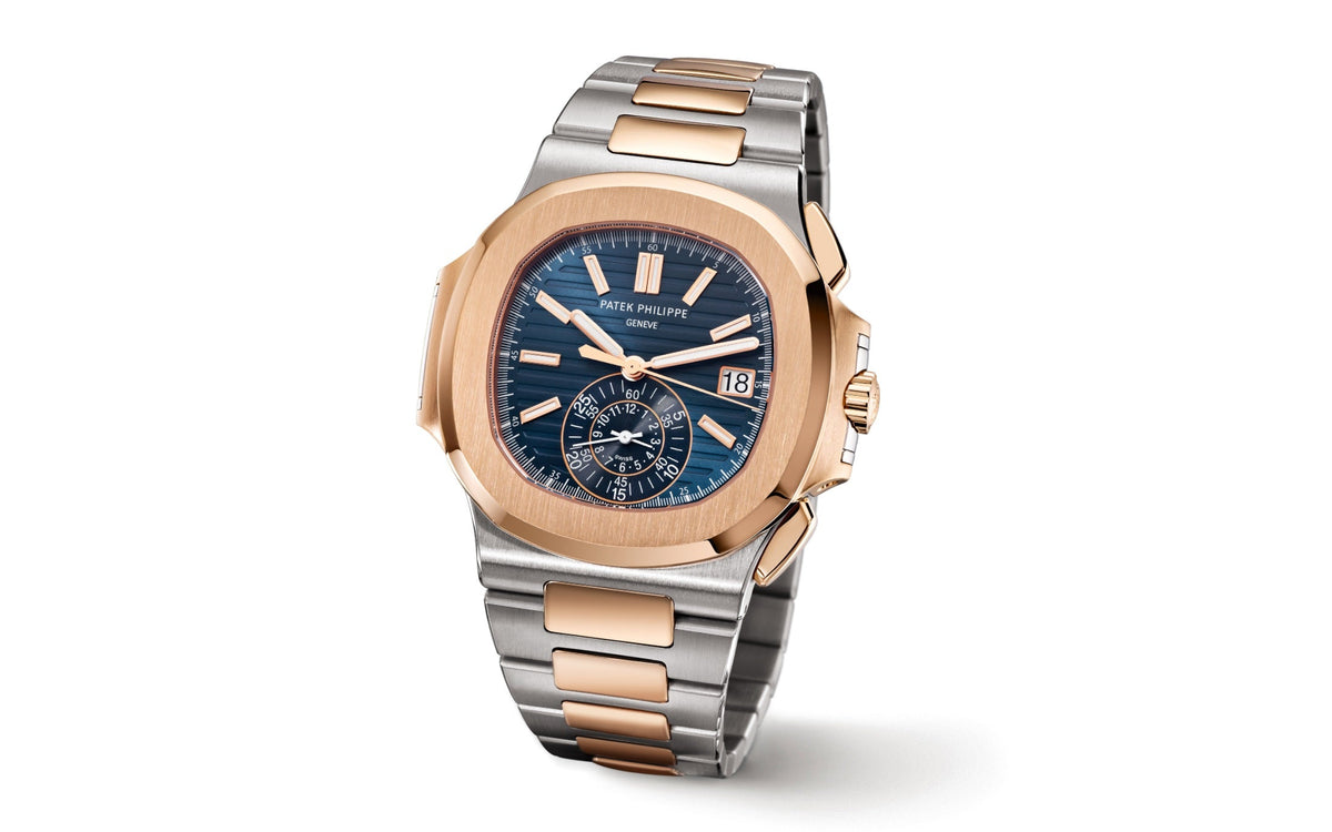 Patek Philippe Nautilus Flyback Chronograph, Date , 18k Roségold and Edelstahl, 40,5 mm