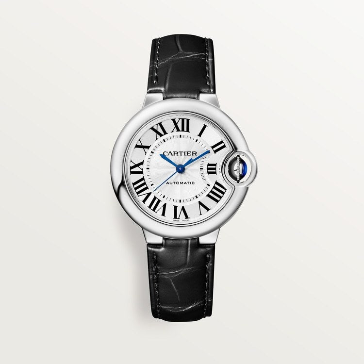 Cartier Ballon Bleu de Cartier Silver guilloché opaline dial 33 mm