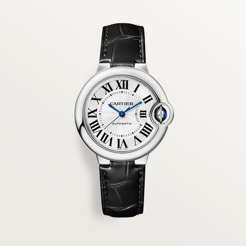 Cartier Ballon Bleu de Cartier Silver guilloché opaline dial 33 mm