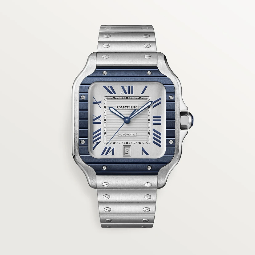 Cartier SANTOS Blau PVD Bezel 39.8mm