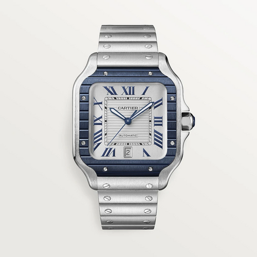 Cartier SANTOS Blau PVD Bezel 39.8mm