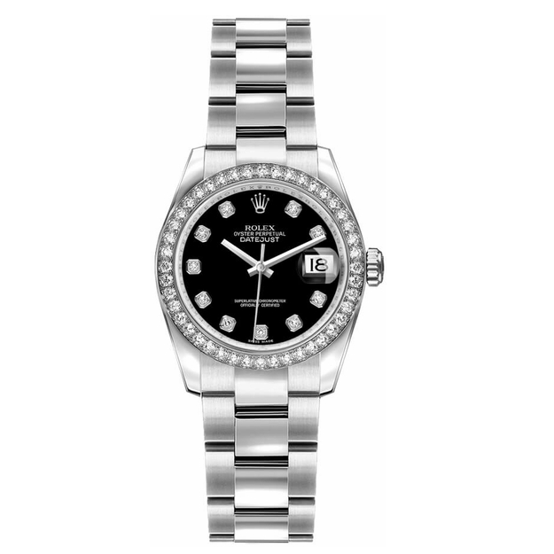 Rolex Lady-Datejust 26 Schwarzes Zifferblatt -0002