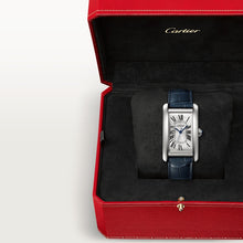 Cartier TANK AMERICAINE Blau Strap 26.6 mm