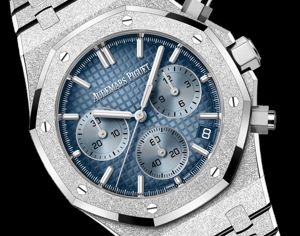 Audemars Piguet ROYAL OAK FROSTED CHRONOGRAPH Blaues Zifferblatt 41mm