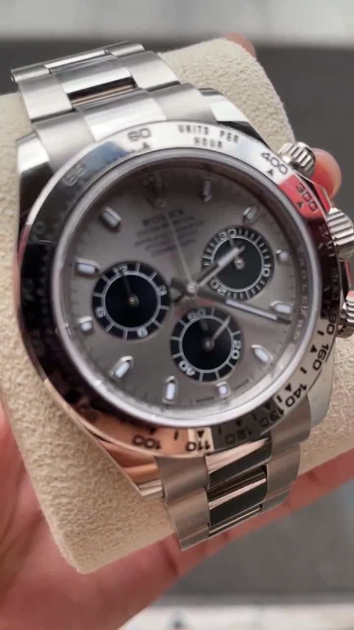 Rolex Weißgold Daytona Edelstahl and Black