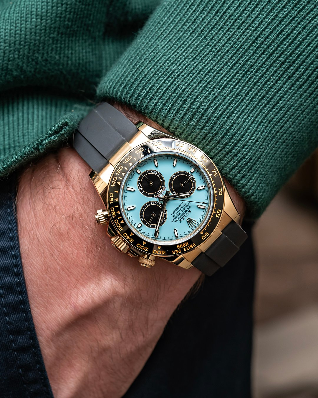 Rolex Cosmograph Daytona Turquoise Blaues Zifferblatt 40 mm -0014