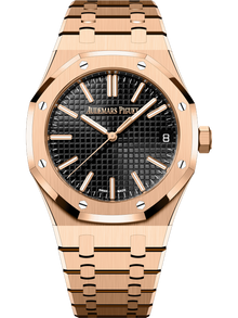 Audemars Piguet ROYAL OAK Pink Gold Schwarzes Zifferblatt 41mm