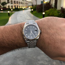 Rolex DateJust 41 Rhodium Diamanten Dial Edelstahl & 18k Weißgold
