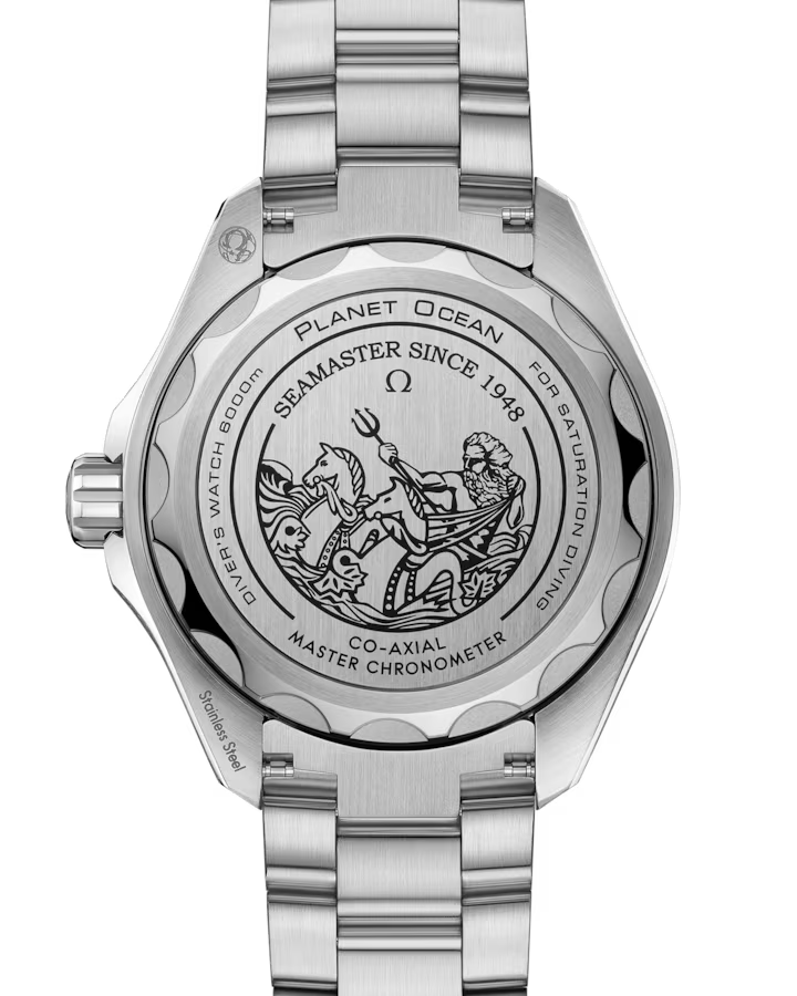 Omega Seamaster Planet Ocean 6000M 45.5 mm, O‑MEGASTEEL on O‑MEGASTEEL