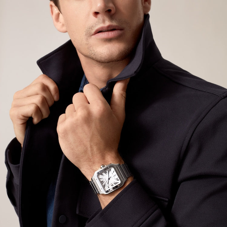 Cartier Santos de Cartier Large model Silvered opaline dial 39.8 mm