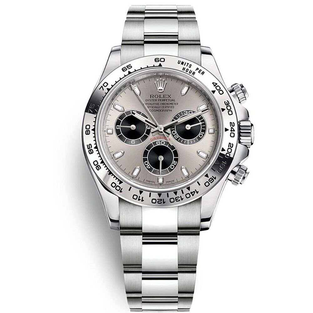 Rolex Weißgold Daytona Edelstahl and Black