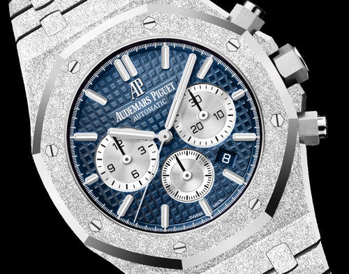 Audemars Piguet ROYAL OAK FROSTED GOLD CHRONOGRAPH Blaues Zifferblatt 41mm
