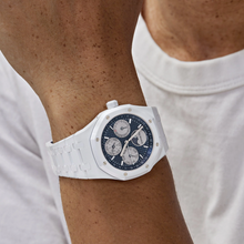 Audemars Piguet Royal Oak Perpetual Calendar White Keramik Blaues Zifferblatt