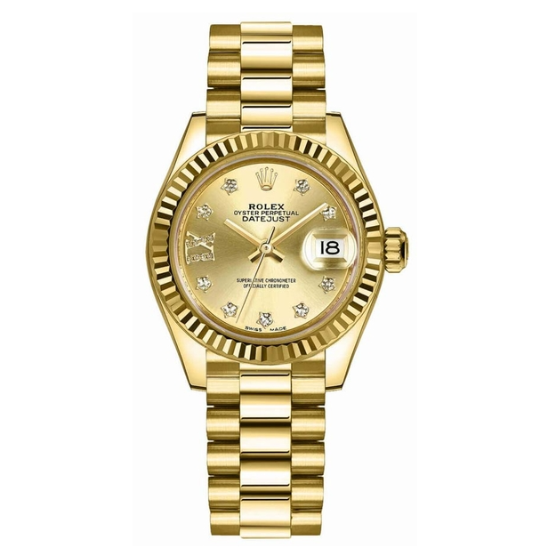 Rolex Lady-Datejust 28 Solid 18K Gelbgold -0013