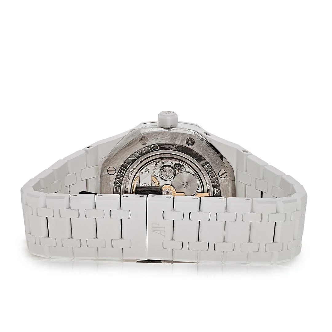 Audemars Piguet Royal Oak Perpetual Calendar White Keramik Blaues Zifferblatt
