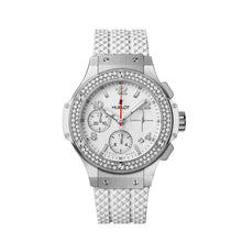 Hublot Big Bang, Edelstahl White Diamanten Chronograph, 41 mm